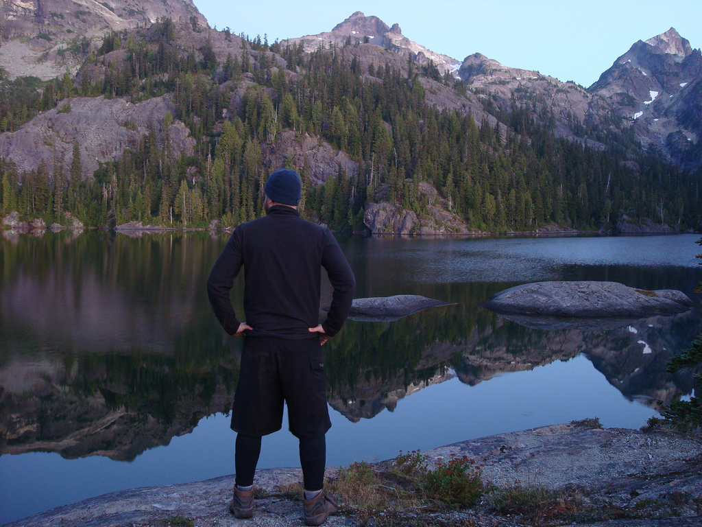 Spectacle Lake sunrise Dawn breaks the camp...in the beating heart of Wilderness